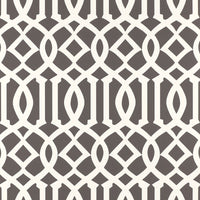 Schumacher Imperial Trellis Charcoal Wallpaper 5003361