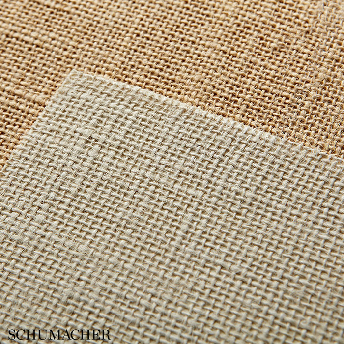 Schumacher Adhafera Ground Oatmeal Wallpaper Sample 5003580