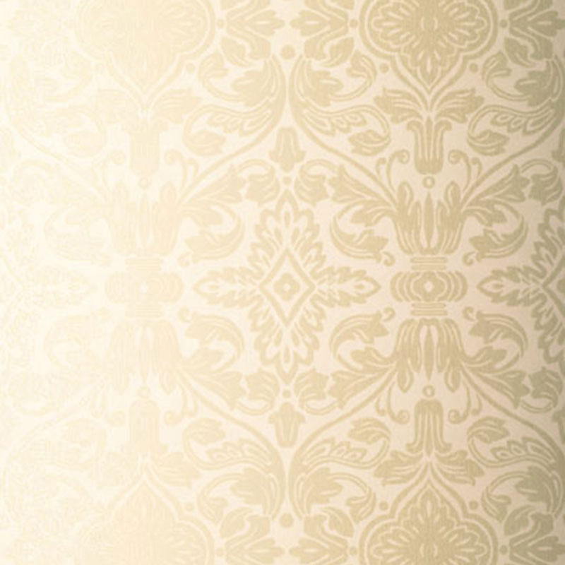 Schumacher Varenna Damask Sand Wallpaper Sample 5003600