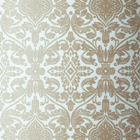 Schumacher Varenna Damask Robin's Egg Wallpaper 5003602