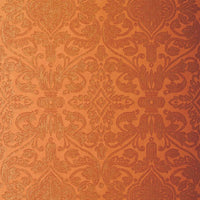 Schumacher Varenna Damask Terracotta Wallpaper 5003603