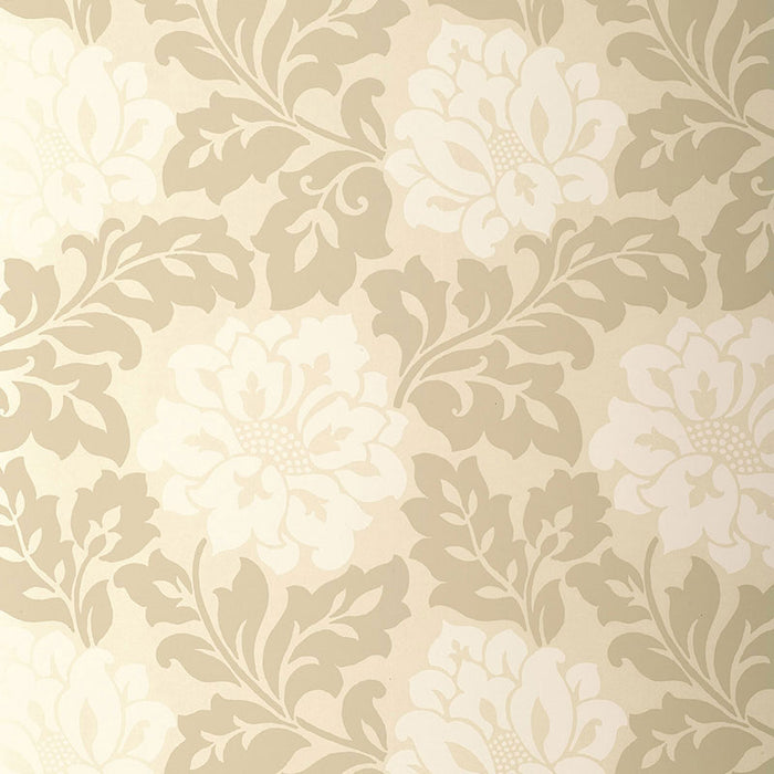 Schumacher Saraceno Damask Topaz Wallpaper Sample 5003633