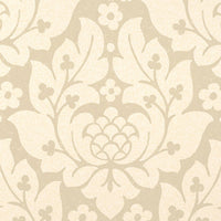 Schumacher Fiore Damask Linen Wallpaper 5003670