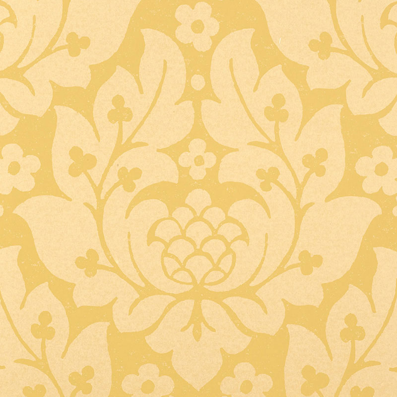Schumacher Fiore Damask Buttercup Wallpaper 5003671