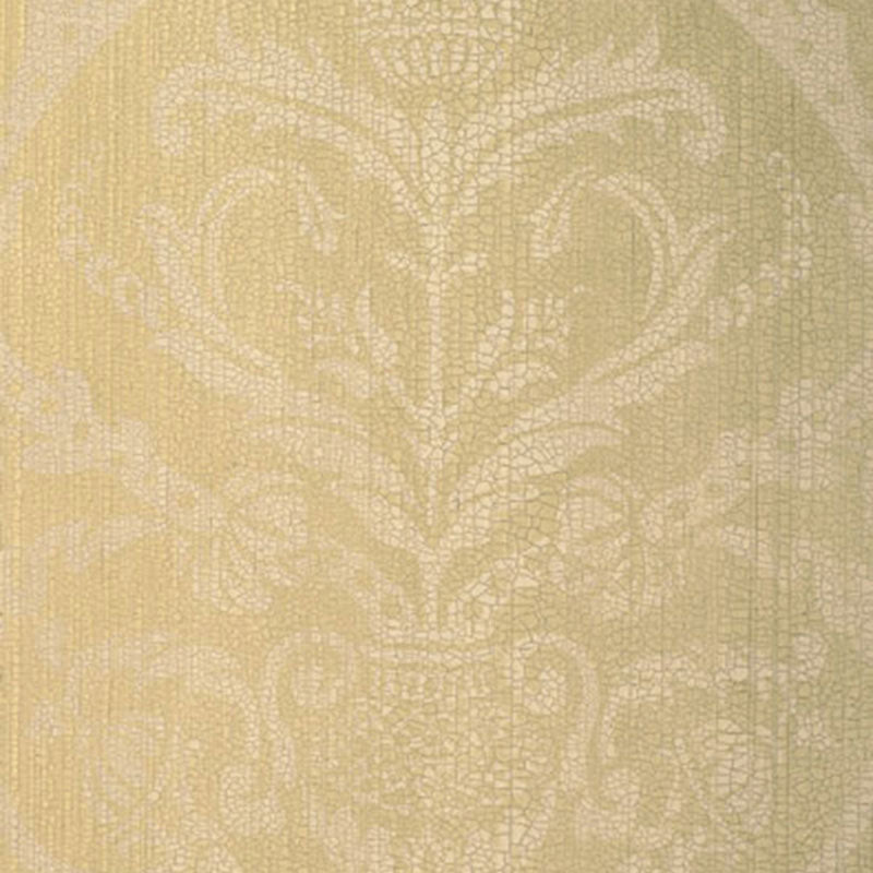 Schumacher Masaccio Damask Bisque Wallpaper Sample 5003680