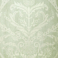 Schumacher Masaccio Damask Aqua Wallpaper 5003683