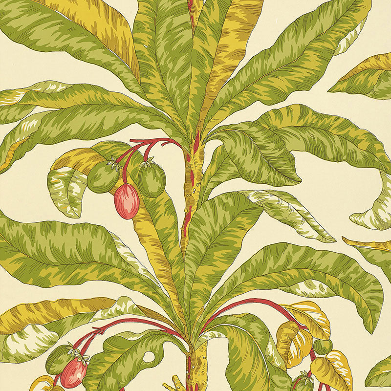 Schumacher Blair House Palm Tropical Wallpaper Sample 5004063