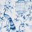 Schumacher Oiseaux Et Fleurs Porcelain Wallpaper Sample 5004081
