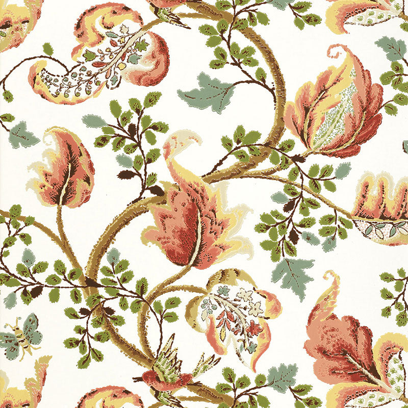 Schumacher Fox Hollow Ivory Wallpaper Sample 5004104
