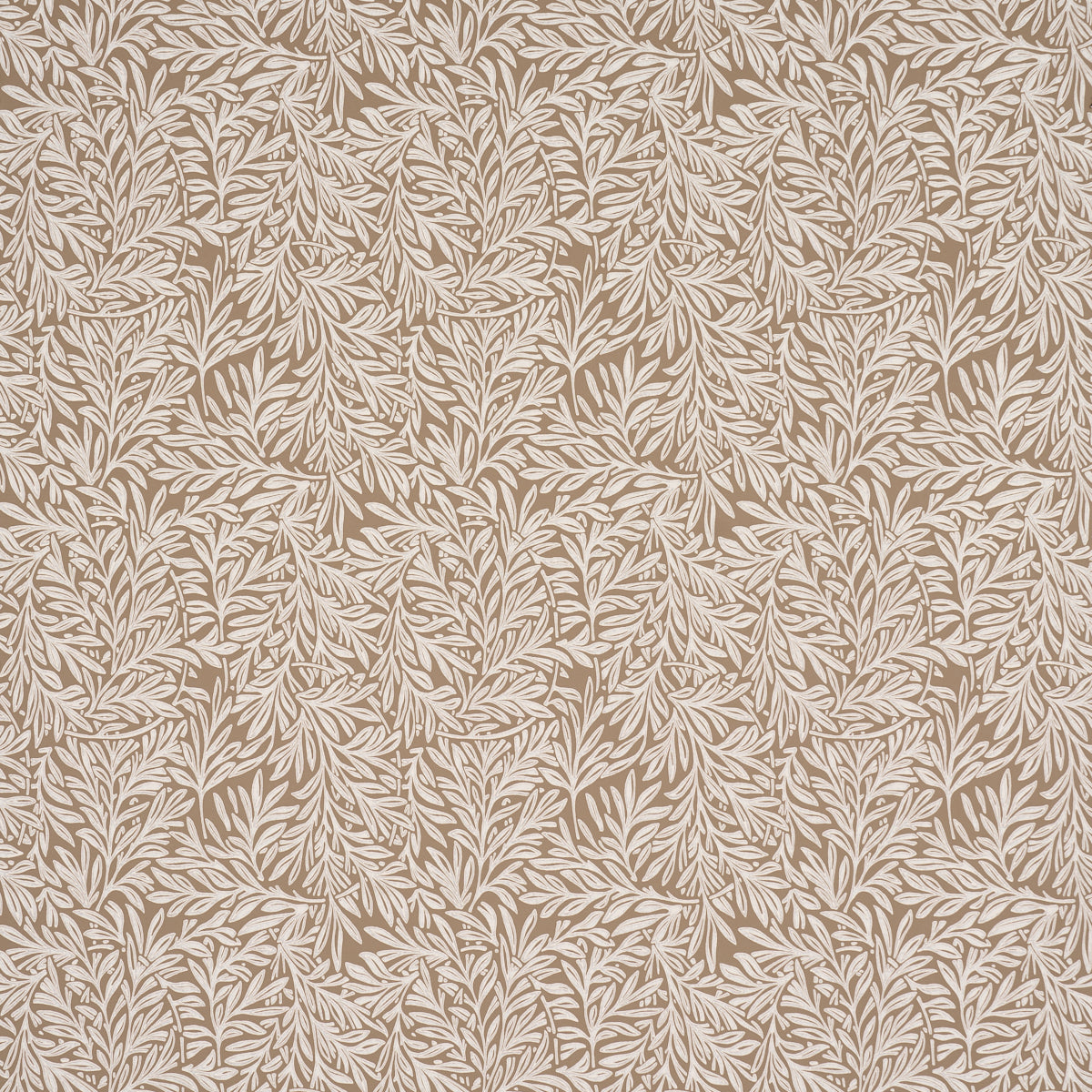 Schumacher Willow Leaf Mocha Wallpaper Sample 5004138