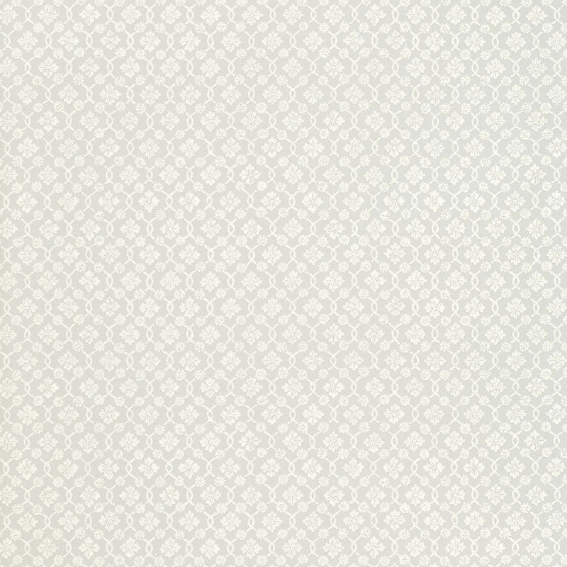 Schumacher Harbury Trellis Dove Wallpaper Sample 5004141