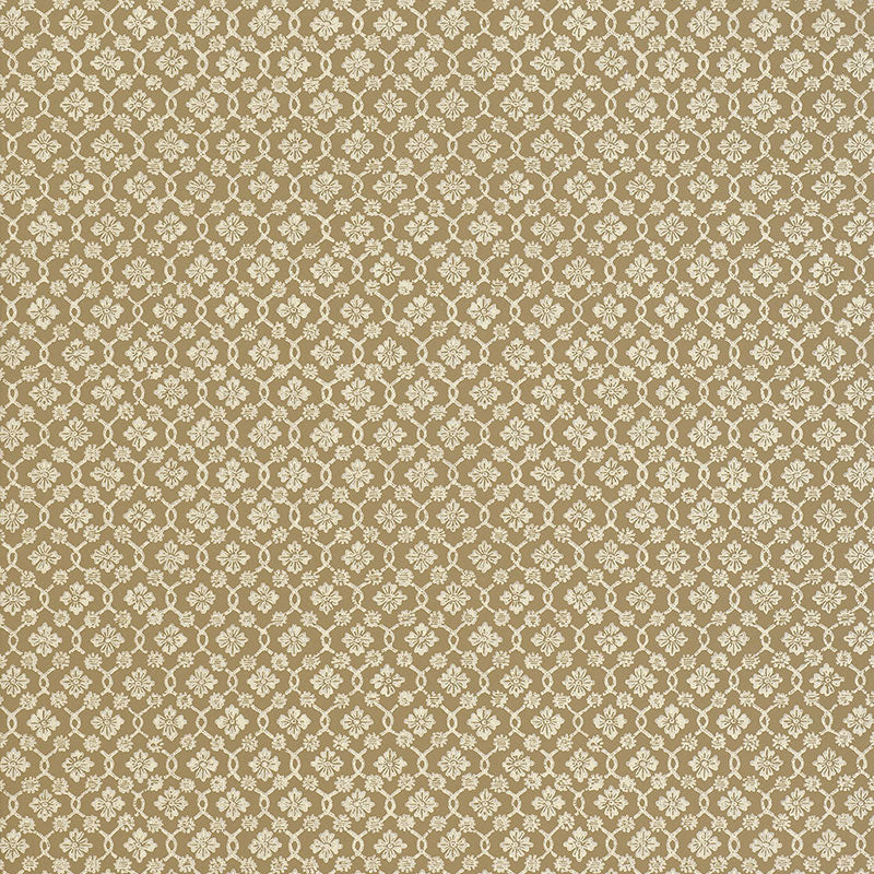 Schumacher Harbury Trellis Sepia Wallpaper Sample 5004146