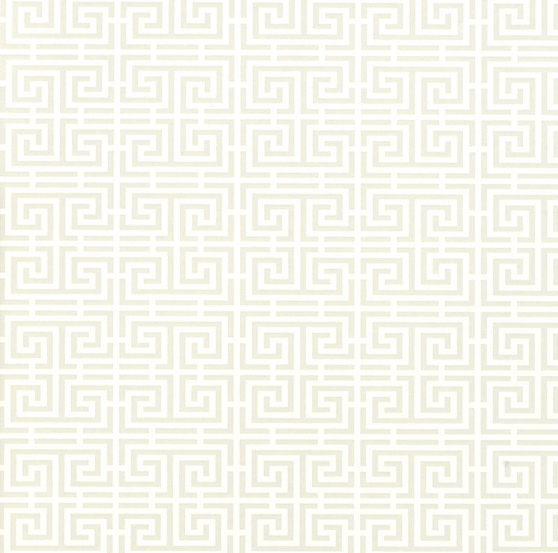 Schumacher Chinois Fret Alabaster Wallpaper 5004160