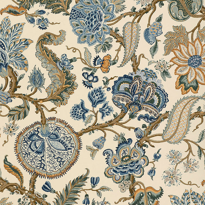 Schumacher Chalfont Porcelain Wallpaper Sample 5004203
