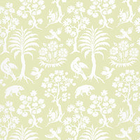 Schumacher Palm Damask Willow Wallpaper 5004352