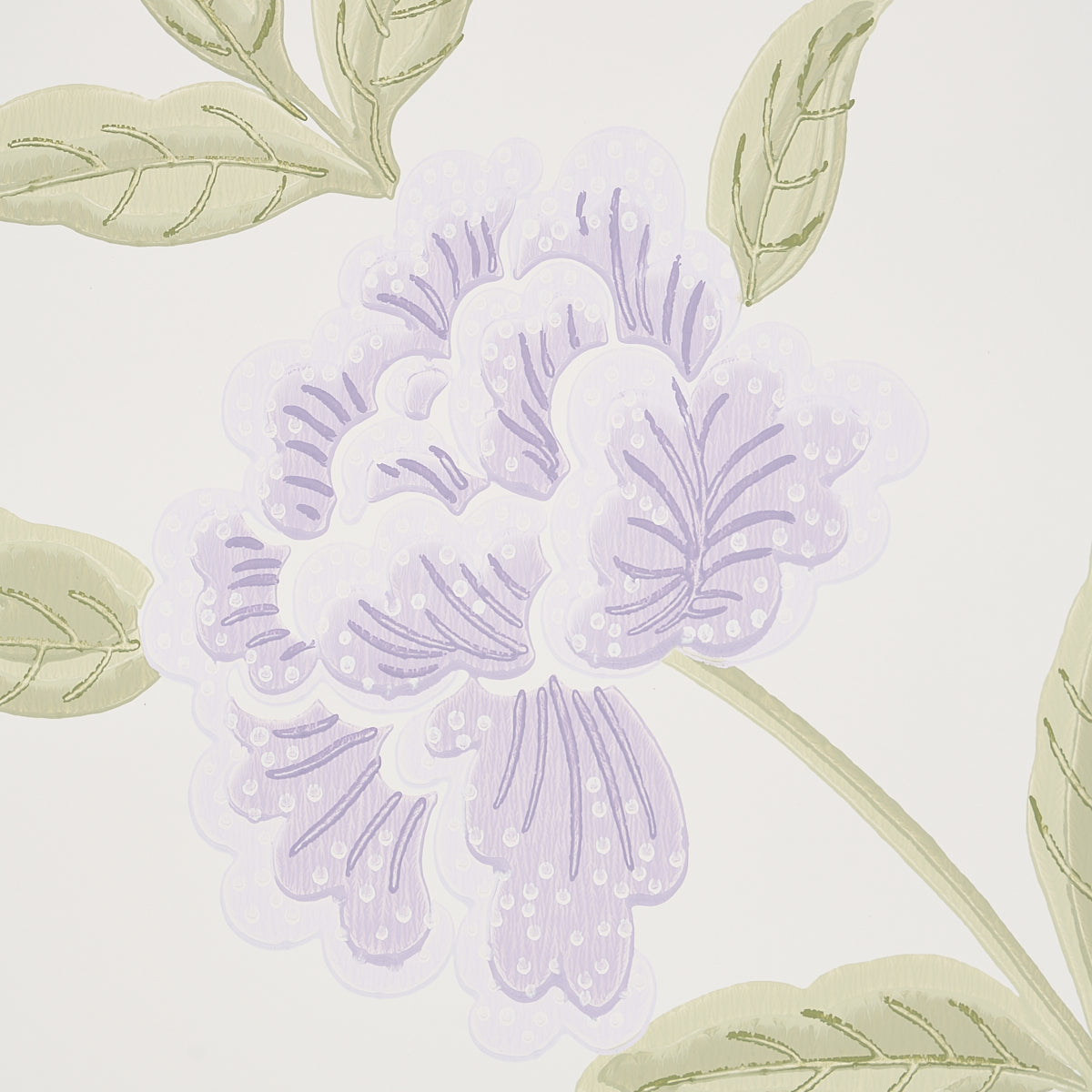 Schumacher Whitney Floral Lavendar Wallpaper Sample 5004384
