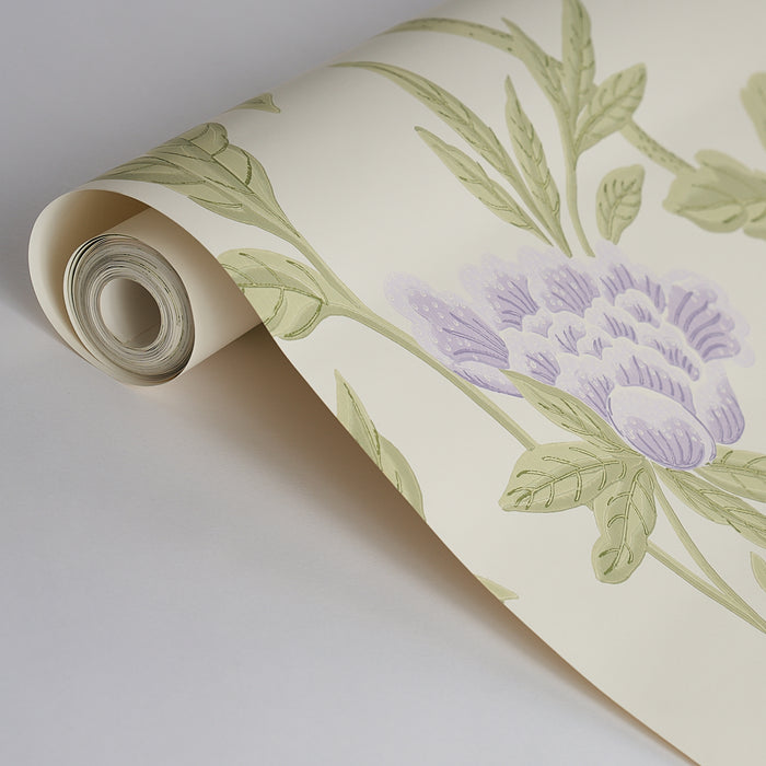 Schumacher Whitney Floral Lavendar Wallpaper Sample 5004384