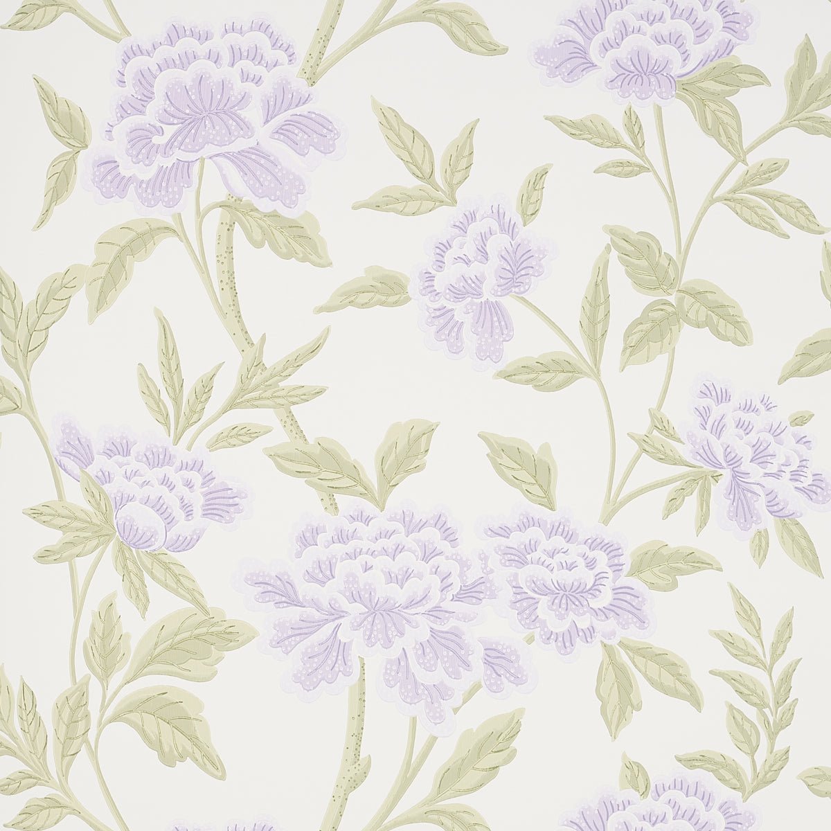 Schumacher Whitney Floral Lavendar Wallpaper Sample 5004384