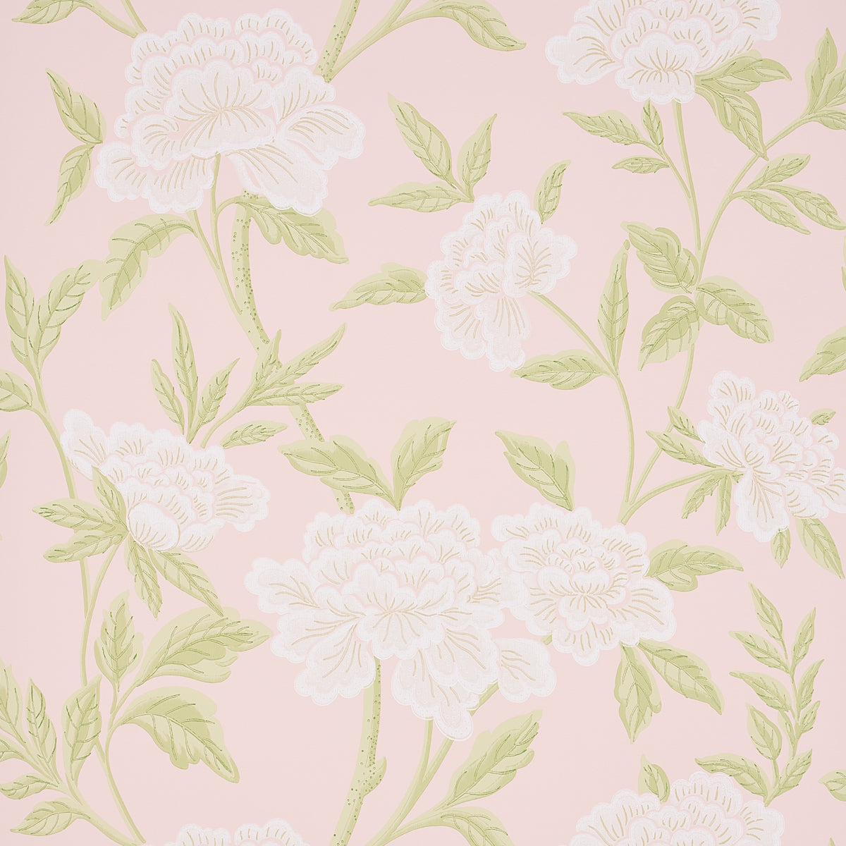 Schumacher Whitney Floral Blush Wallpaper Sample 5004386