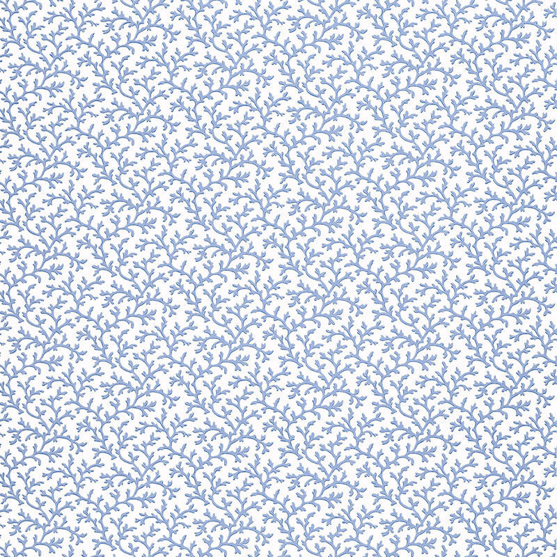 Schumacher Coral Vine Ocean Wallpaper Sample 5004414