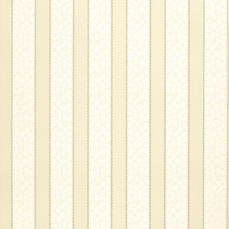 Schumacher Wallis Stripe Bone Wallpaper Sample 5004431