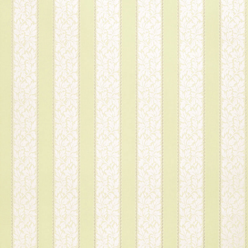 Schumacher Wallis Stripe Celery Wallpaper Sample 5004433