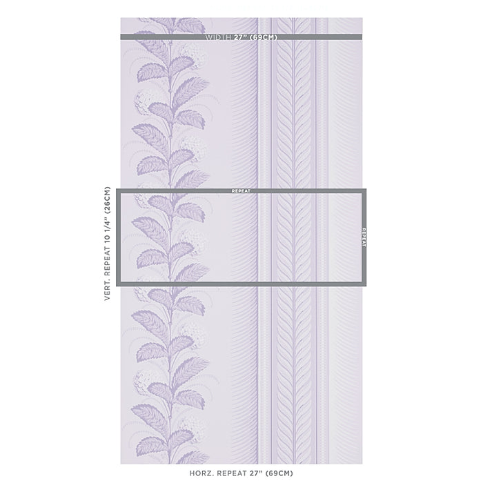 Schumacher Hydrangea Drape Lilac Wallpaper 5004457