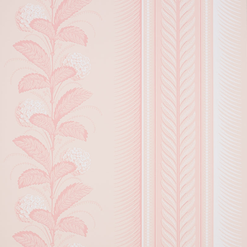 Schumacher Hydrangea Drape Blush Wallpaper 5004458