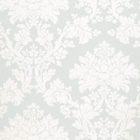 Schumacher Tierni Damask Robin's Egg Wallpaper 5004463