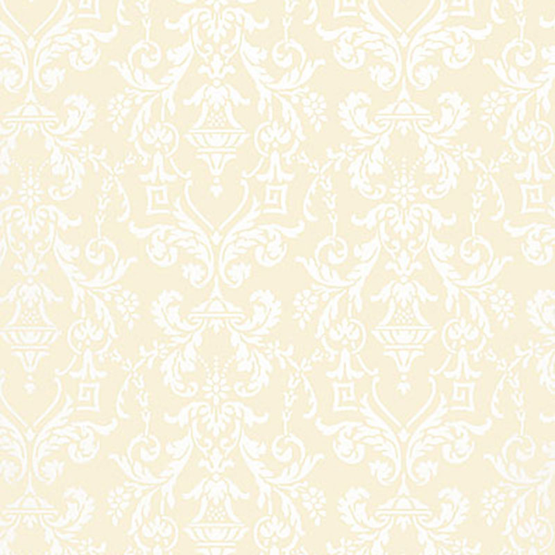Schumacher Lido Damask Beige Wallpaper Sample 5004480