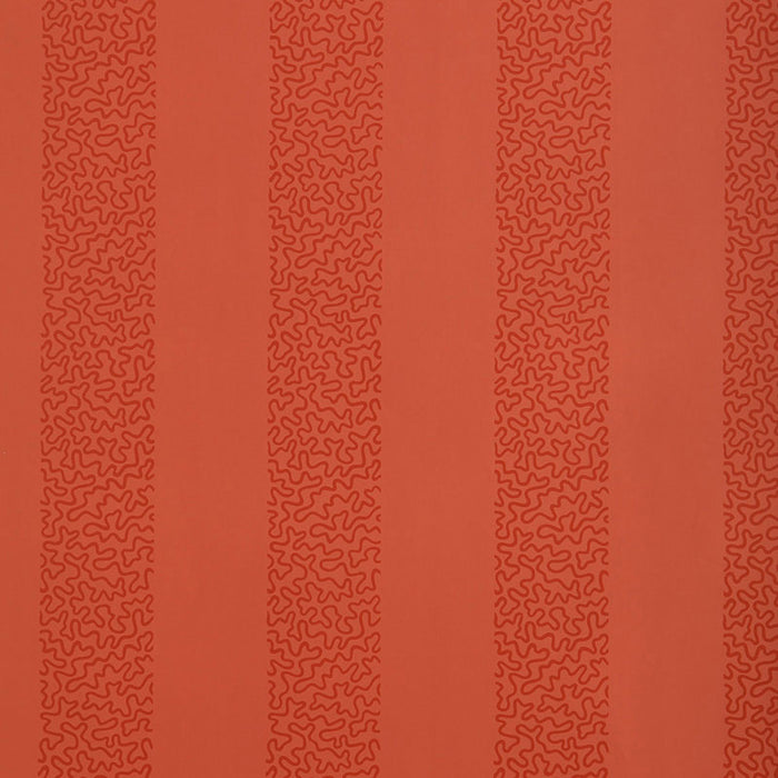 Schumacher Beekman Stripe Coral Wallpaper Sample 5004572