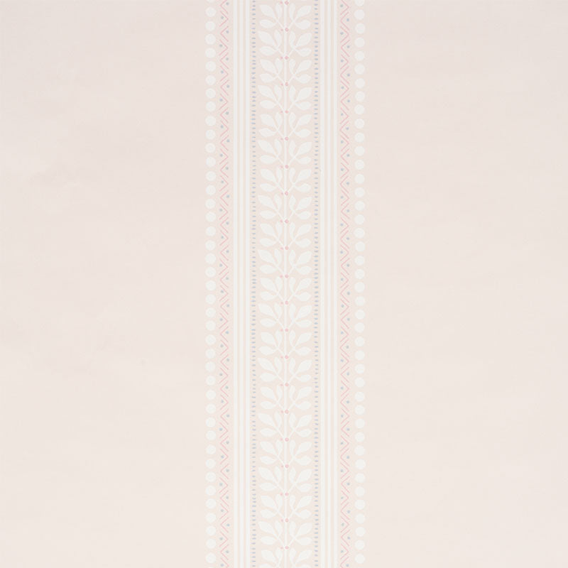 Schumacher Lorraine Stripe Blush Wallpaper Sample 5004584