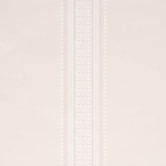 Schumacher Lorraine Stripe Blush Wallpaper Sample 5004584