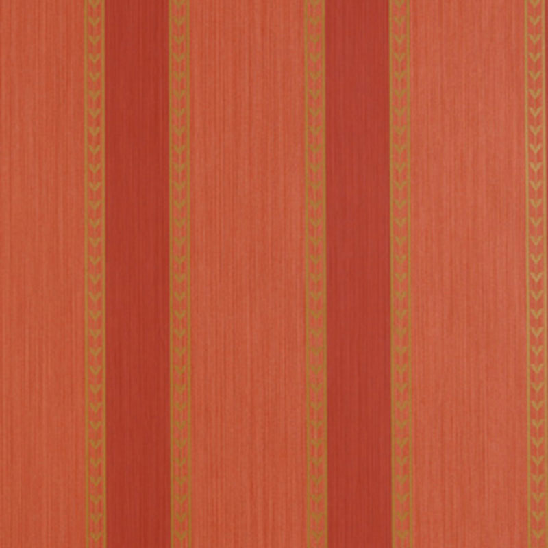 Schumacher Lansdowne Strie Stripe Coral Wallpaper Sample 5004622