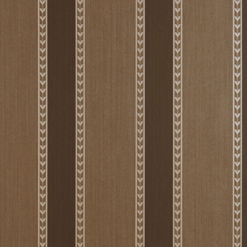 Schumacher Lansdowne Strie Stripe Truffle Wallpaper Sample 5004623