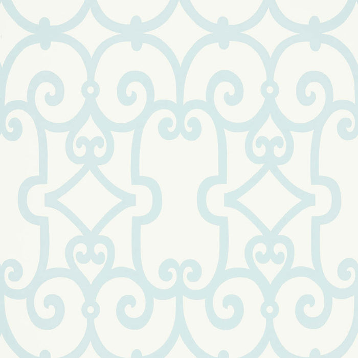 Schumacher Manor Gate Mineral Wallpaper Sample 5005051