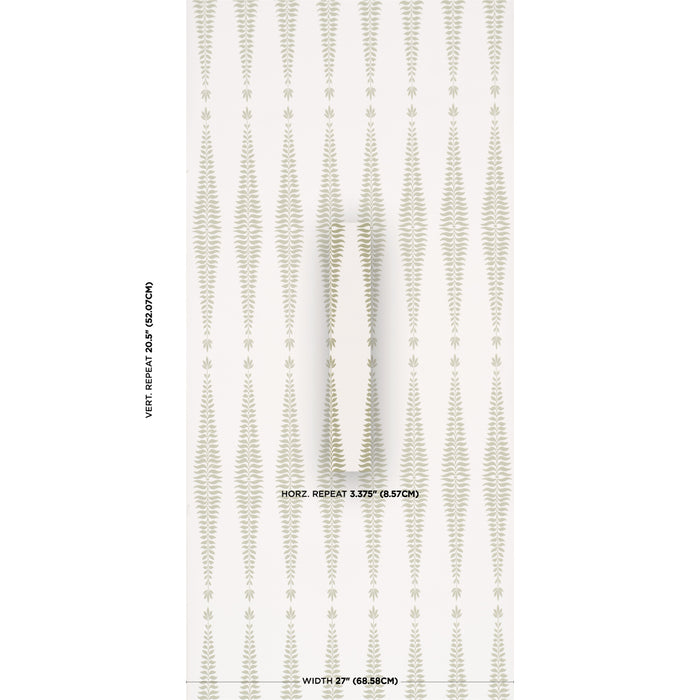 Schumacher Fern Tree Sage Wallpaper Sample 5005076