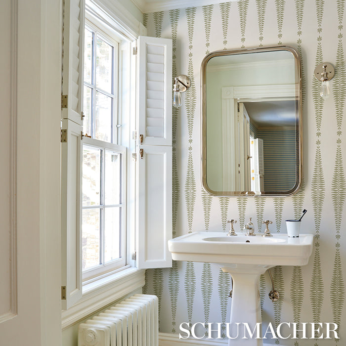 Schumacher Fern Tree Sage Wallpaper Sample 5005076