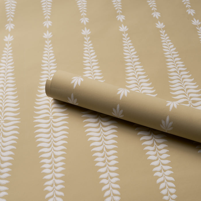 Schumacher Fern Tree Ochre Wallpaper Sample 5005078