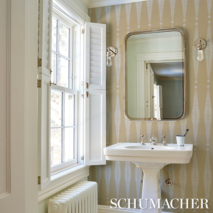 Schumacher Fern Tree Ochre Wallpaper Sample 5005078