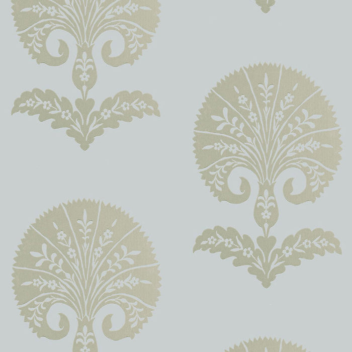 Schumacher Ottoman Flower Heliotrope Wallpaper Sample 5005082