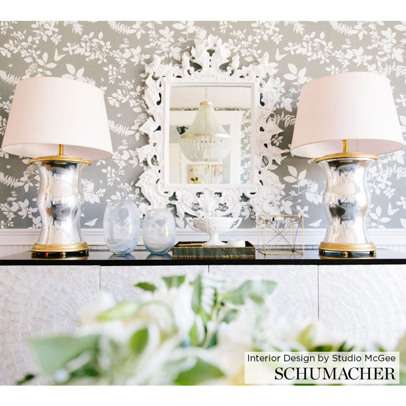 Schumacher Shadow Vine Charcoal 5005103 Wallpaper | 40% Off (Samples)