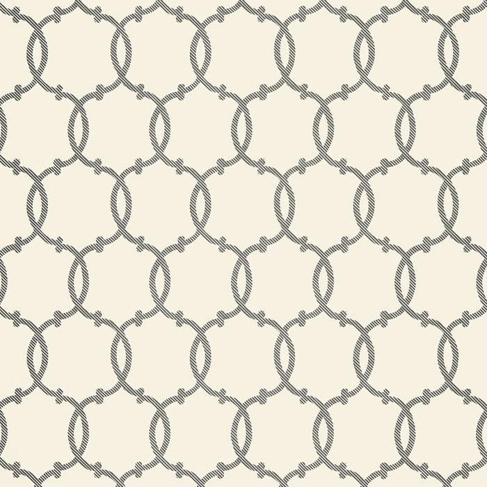 Schumacher Tracery Charcoal Wallpaper Sample 5005121