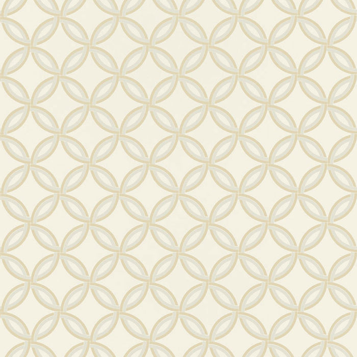 Schumacher Spherica Parchment Wallpaper Sample 5005130