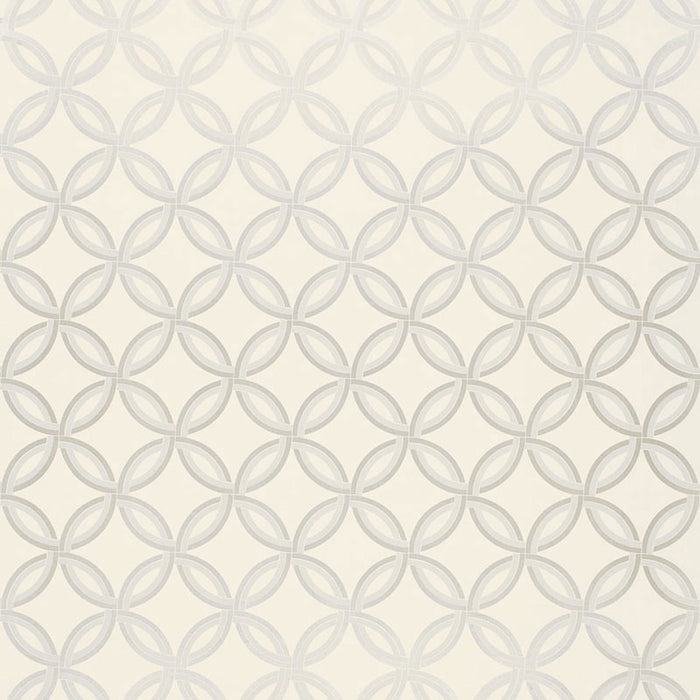 Schumacher Spherica Silver Wallpaper Sample 5005131