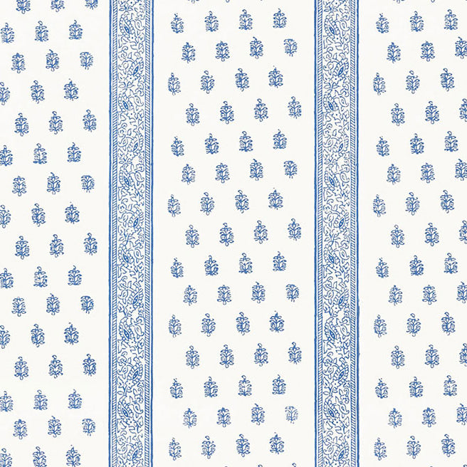 Schumacher Katsura Stripe Delft Wallpaper Sample 5005201