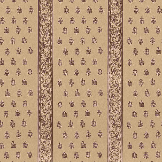 Schumacher Katsura Stripe Aubergine Wallpaper Sample 5005203