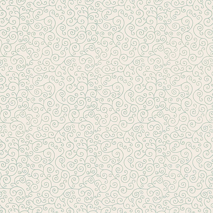 Schumacher Sangar Scroll Water Blue Wallpaper Sample 5005222