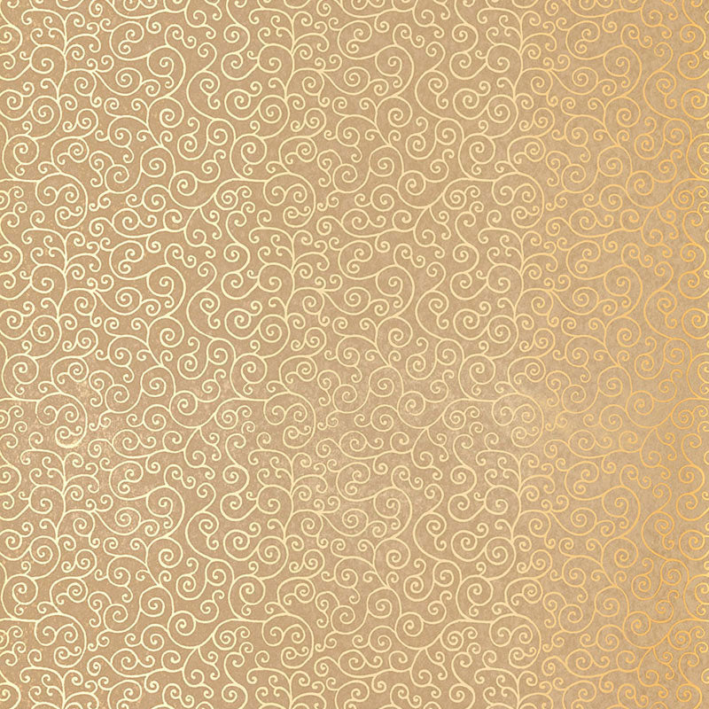 Schumacher Sangar Scroll Gilt Wallpaper 5005223