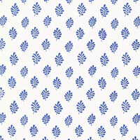 Schumacher Bakara Leaf Delft Wallpaper 5005231
